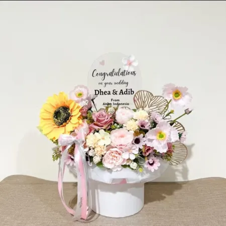 Bloom Box Akrilik Ucapan Wedding Bojongloa Kaler